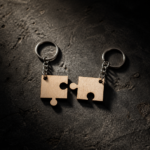 Ξύλινο Puzzle Μπρελόκ Ζευγαριού
